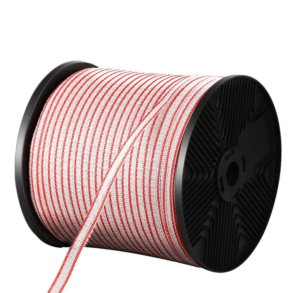 Giantz Electric Fence Wire 400M Tape Fencing Roll Energiser Poly Stainless Steel-2