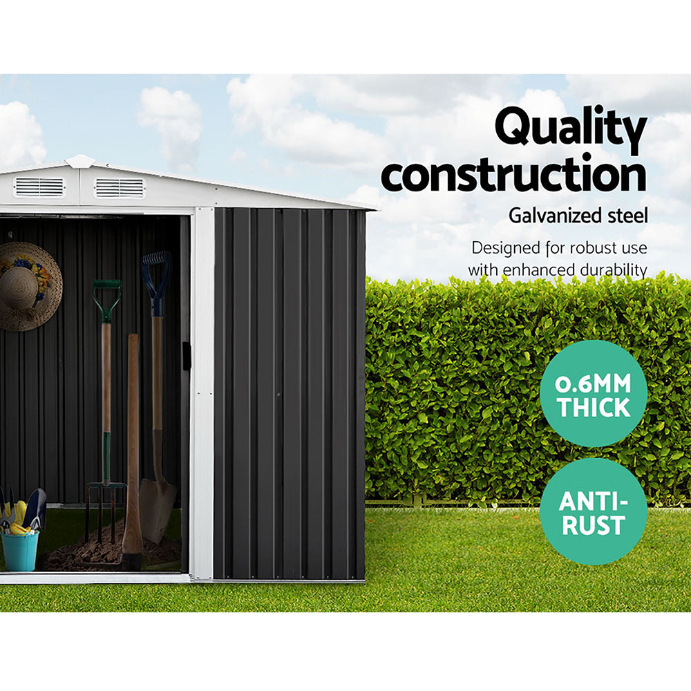 Giantz Garden Shed Outdoor Storage Sheds Tool Workshop 2.58X2.07M with Base-4