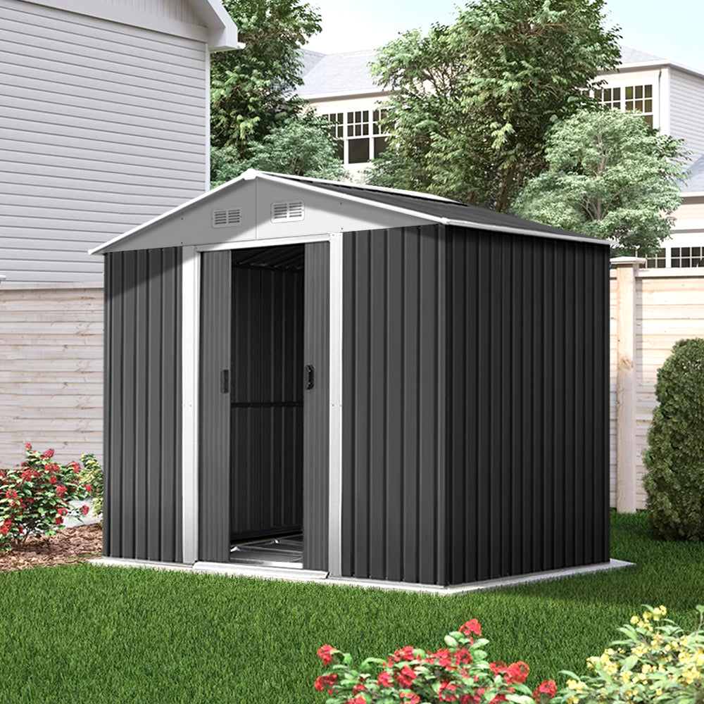 Giantz Garden Shed Outdoor Storage Sheds Tool Workshop 2.58X2.07M with Base-7