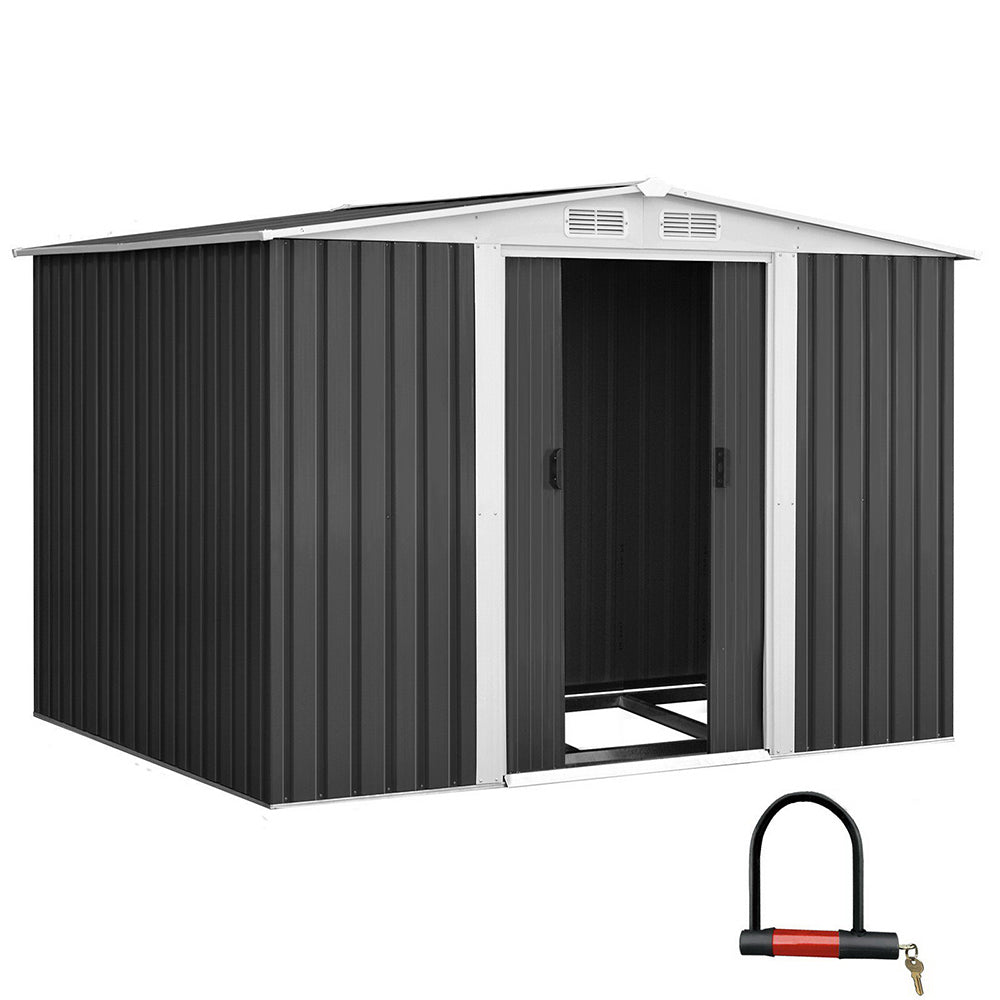 Giantz Garden Shed Outdoor Storage Sheds Tool Workshop 2.58X2.07M with Base-0