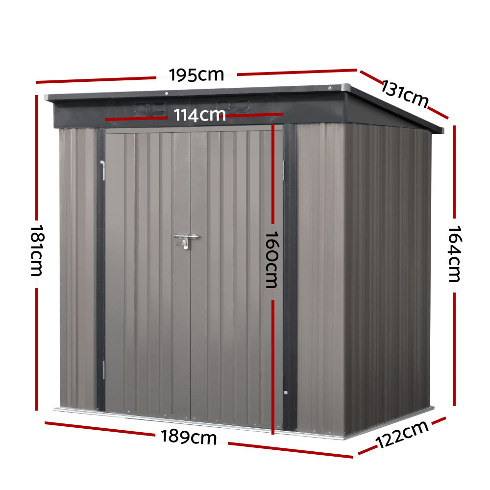 Giantz Garden Shed Sheds Outdoor Storage 1.95x1.31M Steel Workshop House Tool-1