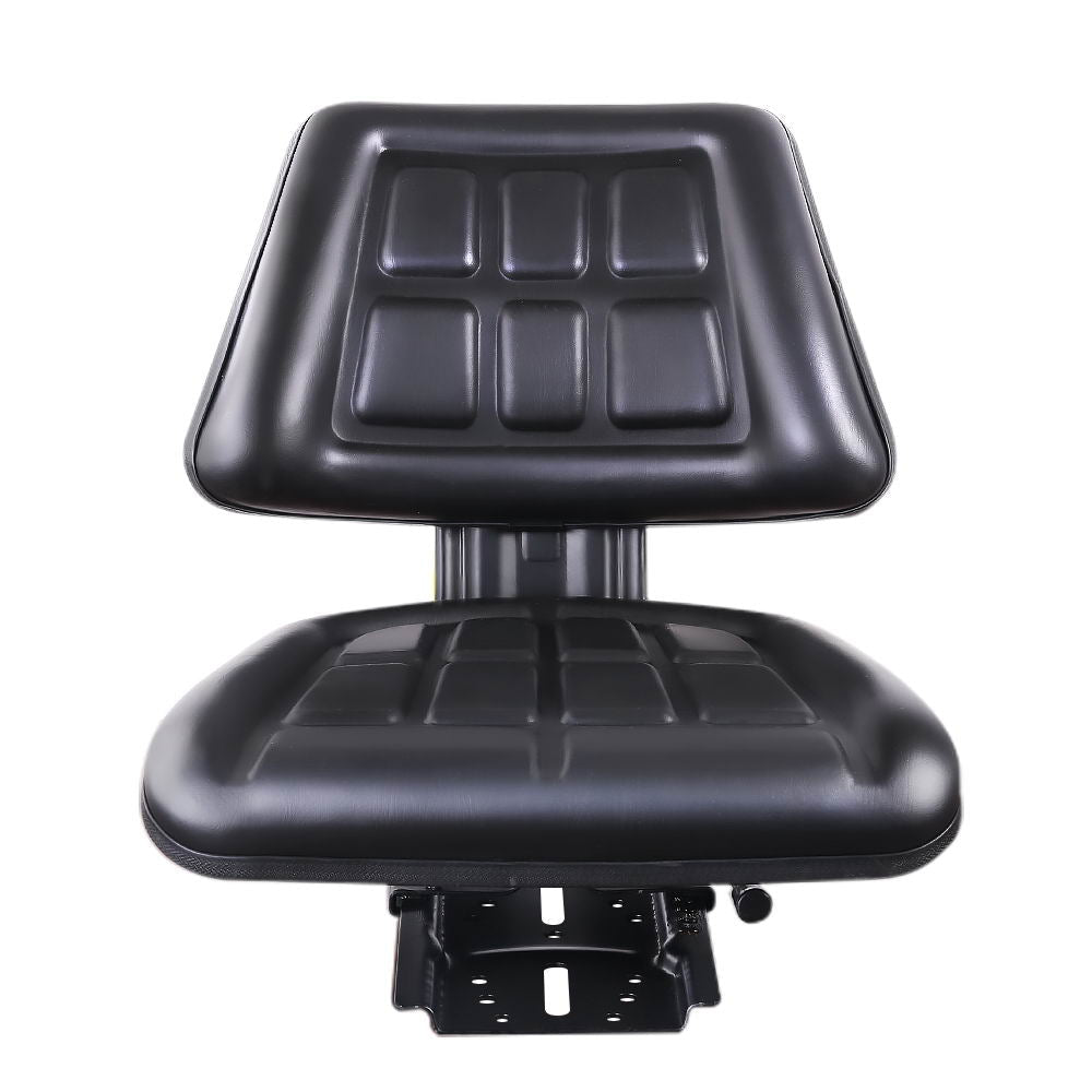 Giantz PU Leather Tractor Seat with Sliding Track - Black-2