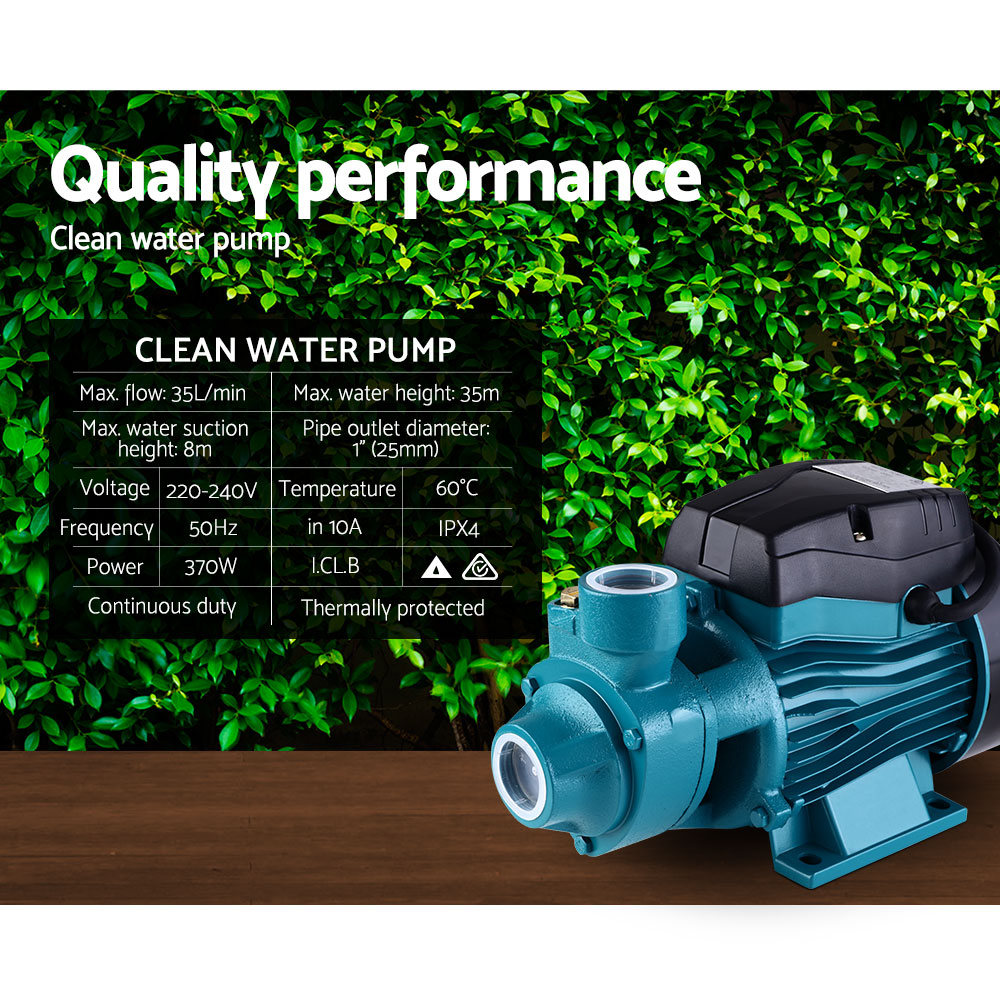 Giantz Peripheral Water Pump Clean Garden Farm Rain Tank Irrigation Electric QB60-5