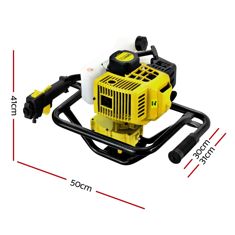 Giantz Post Hole Digger Petrol Only 92CC Motor Engine Earth Auger DIggers-1