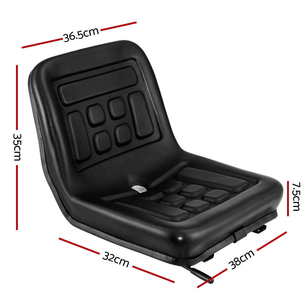 Giantz Tractor Seat Forklift Excavator Bulldozer Universal Suspension Backrest Truck Chair-1