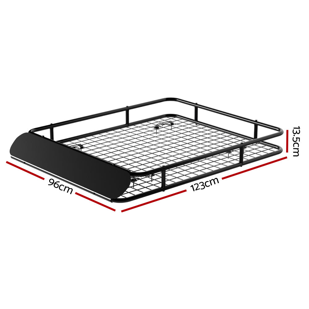 Giantz Universal Car Roof Rack Basket Luggage Carrier Steel Vehicle Cargo 123cm-1