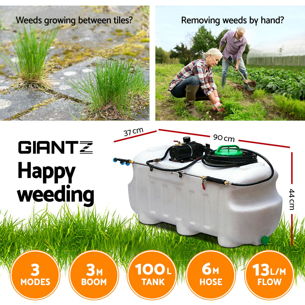 Giantz Weed Sprayer 100L Tank with Boom Sprayer-2