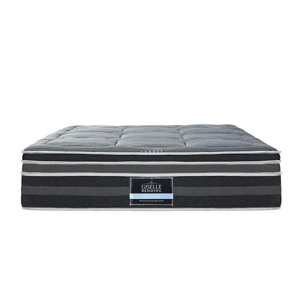 Giselle 35CM QUEEN Mattress Bed 7 Zone Dual Euro Top Pocket Spring Medium Firm-2