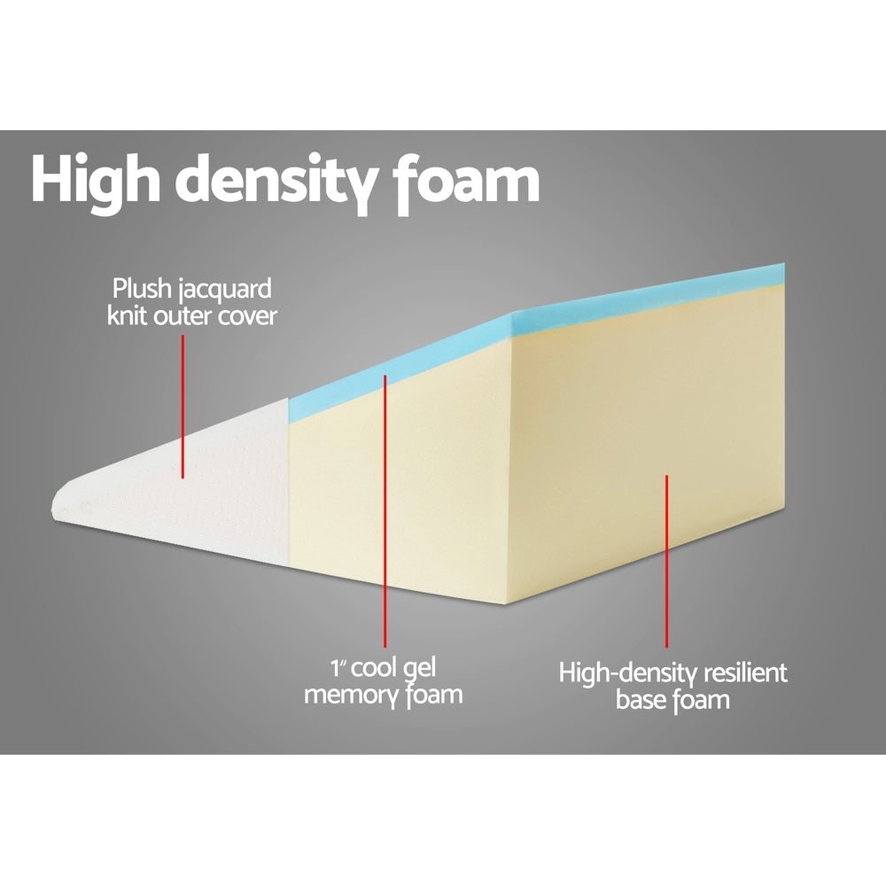 Giselle Bedding 2X Memory Foam Wedge Pillow Neck Back Support with Cover Waterproof Beige-3