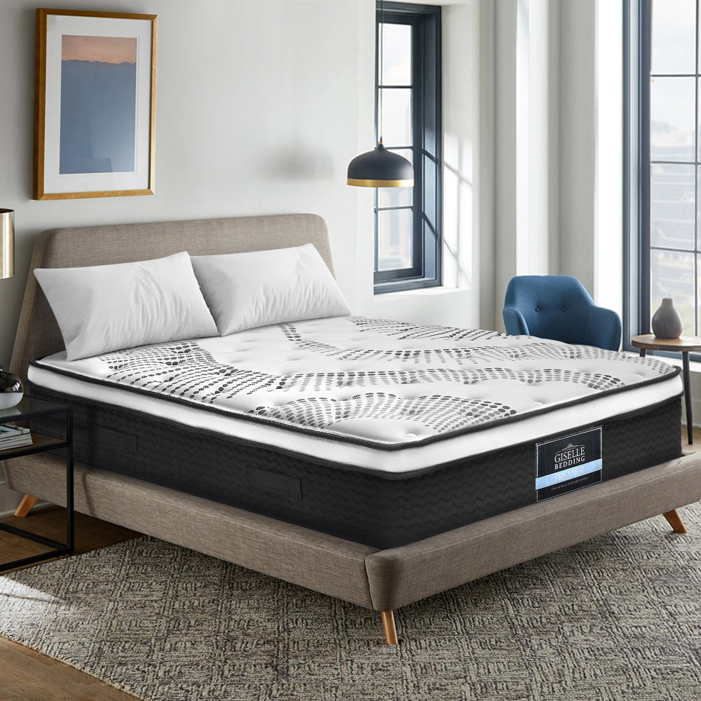 Giselle Bedding Como Euro Top Pocket Spring Mattress 32cm Thick Queen-7