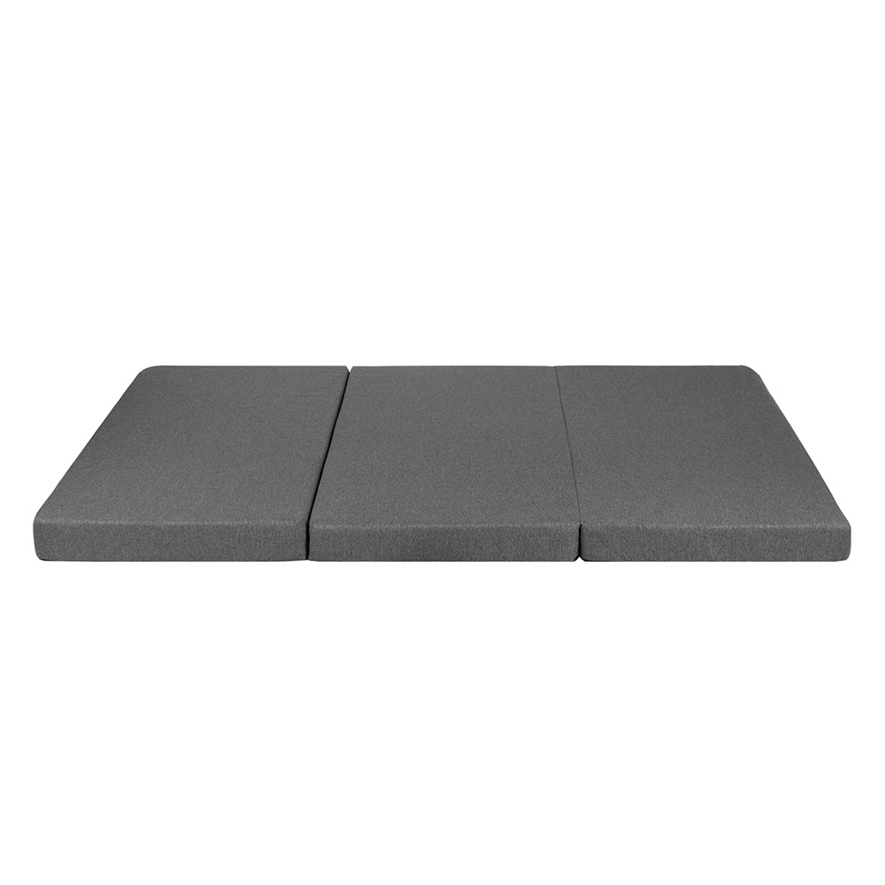 Giselle Bedding Double Size Folding Foam Mattress Portable Bed Mat Dark Grey-3