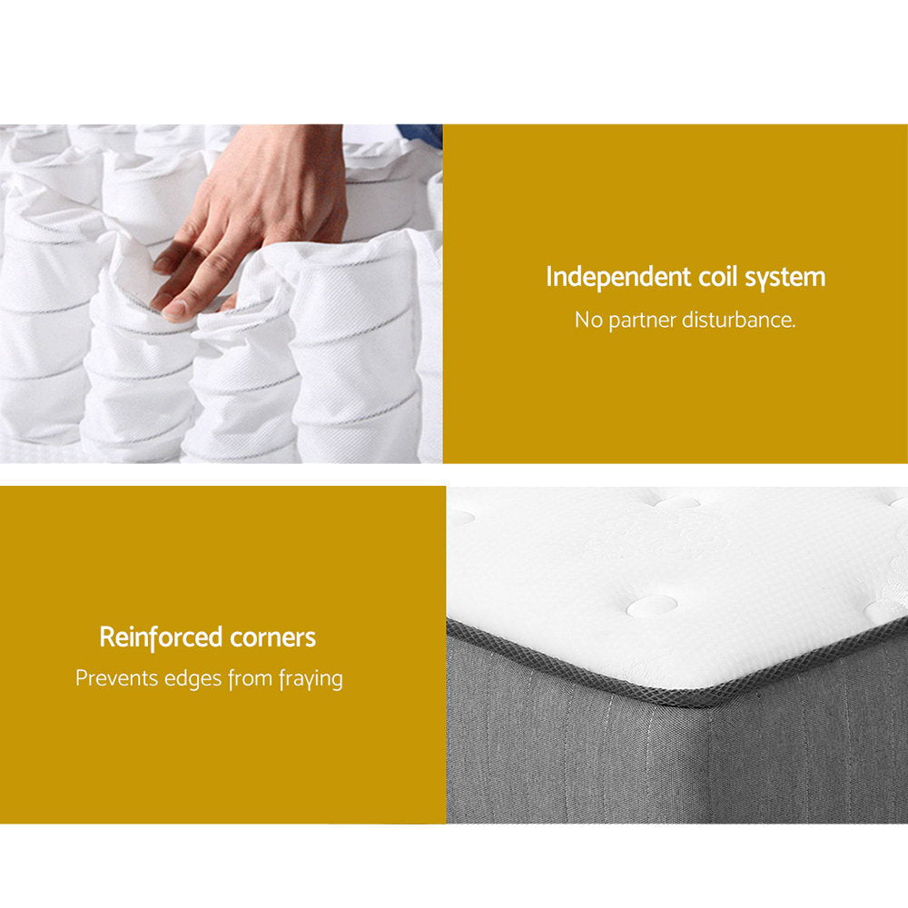 Giselle Bedding King Single Mattress Extra Firm Pocket Spring Foam Super Firm-5