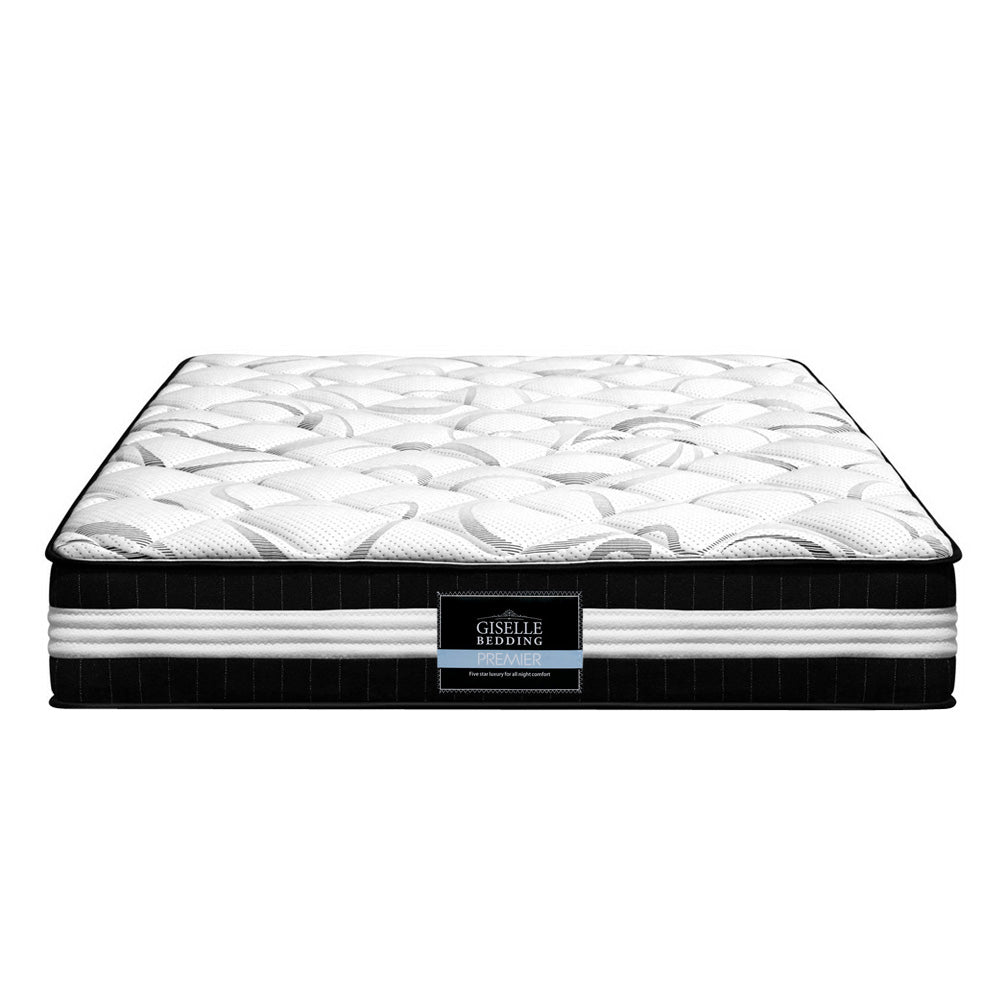 Giselle Bedding Mykonos Euro Top Pocket Spring Mattress 30cm Thick Queen-2