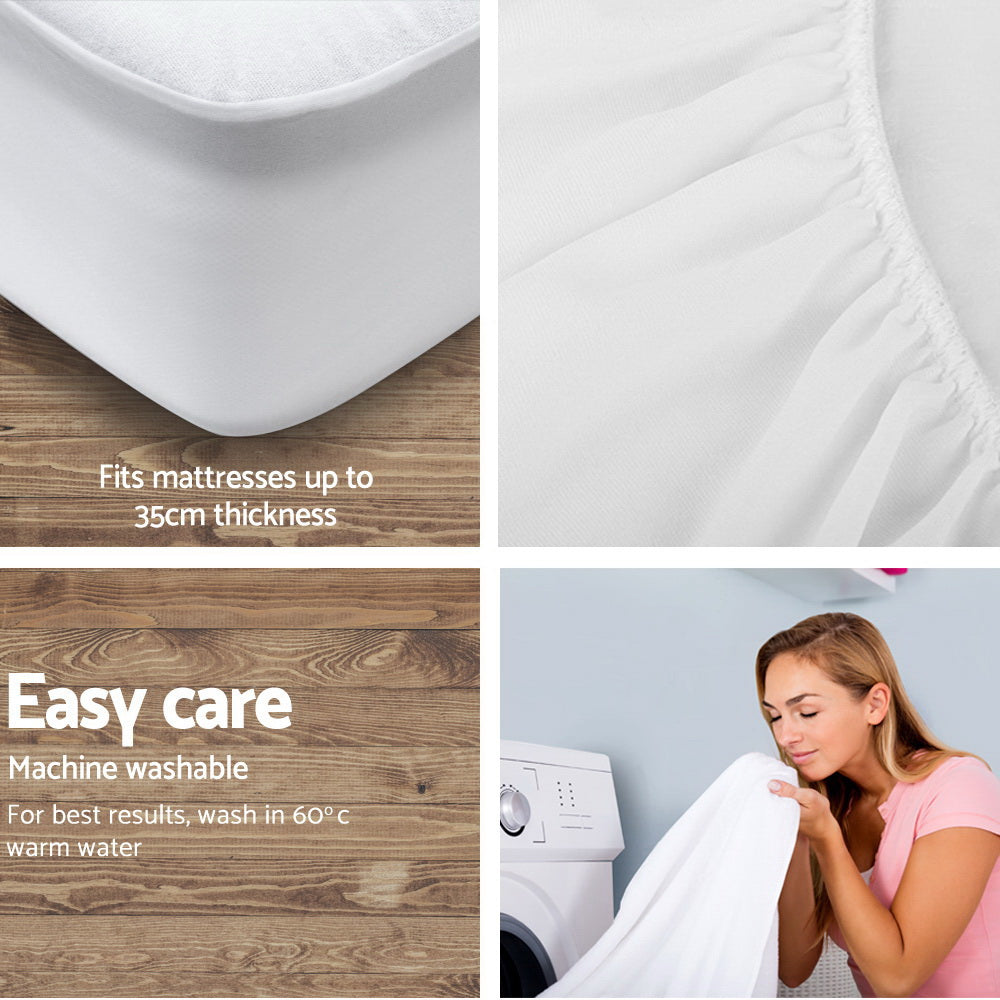 Giselle Bedding Queen Size Waterproof Bamboo Mattress Protector-2