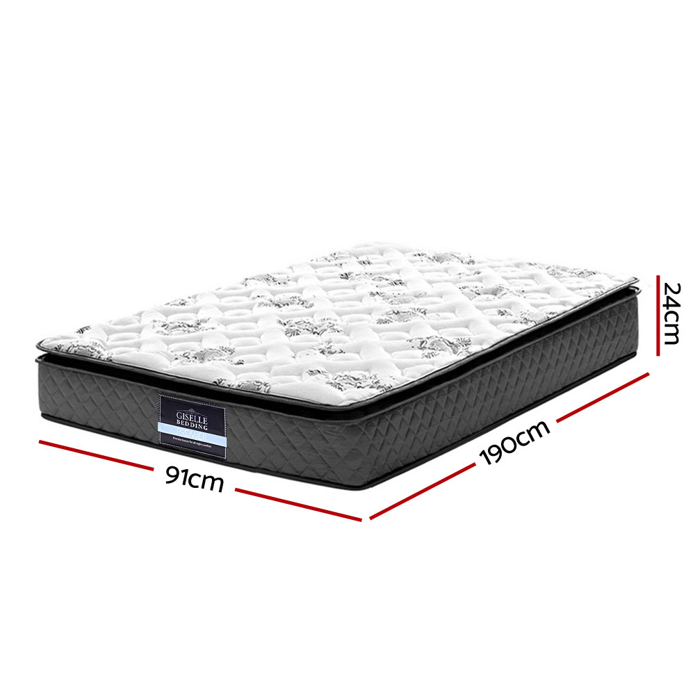 Giselle Bedding Rocco Bonnell Spring Mattress 24cm Thick Single-1