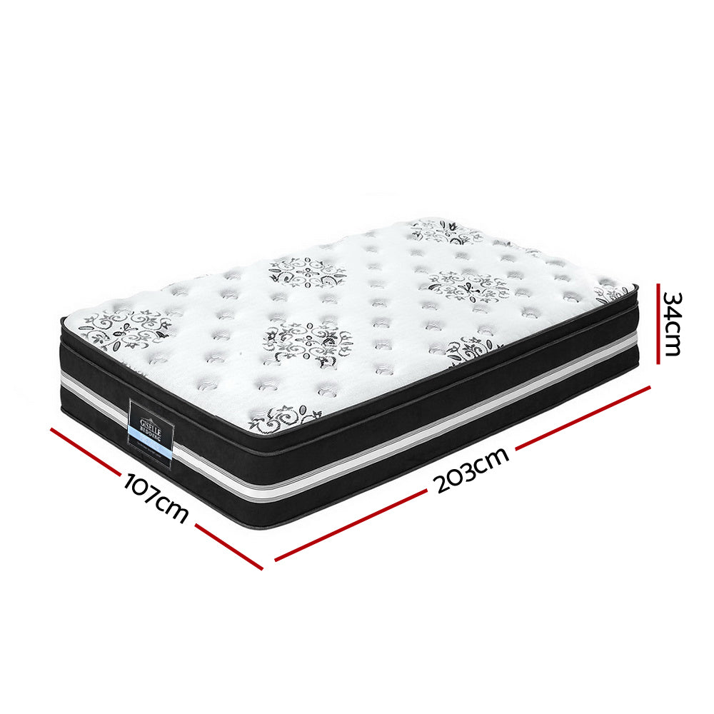 Giselle King Single Size Mattress Bed COOL GEL Memory Foam Eurotop Pocket Spring-1