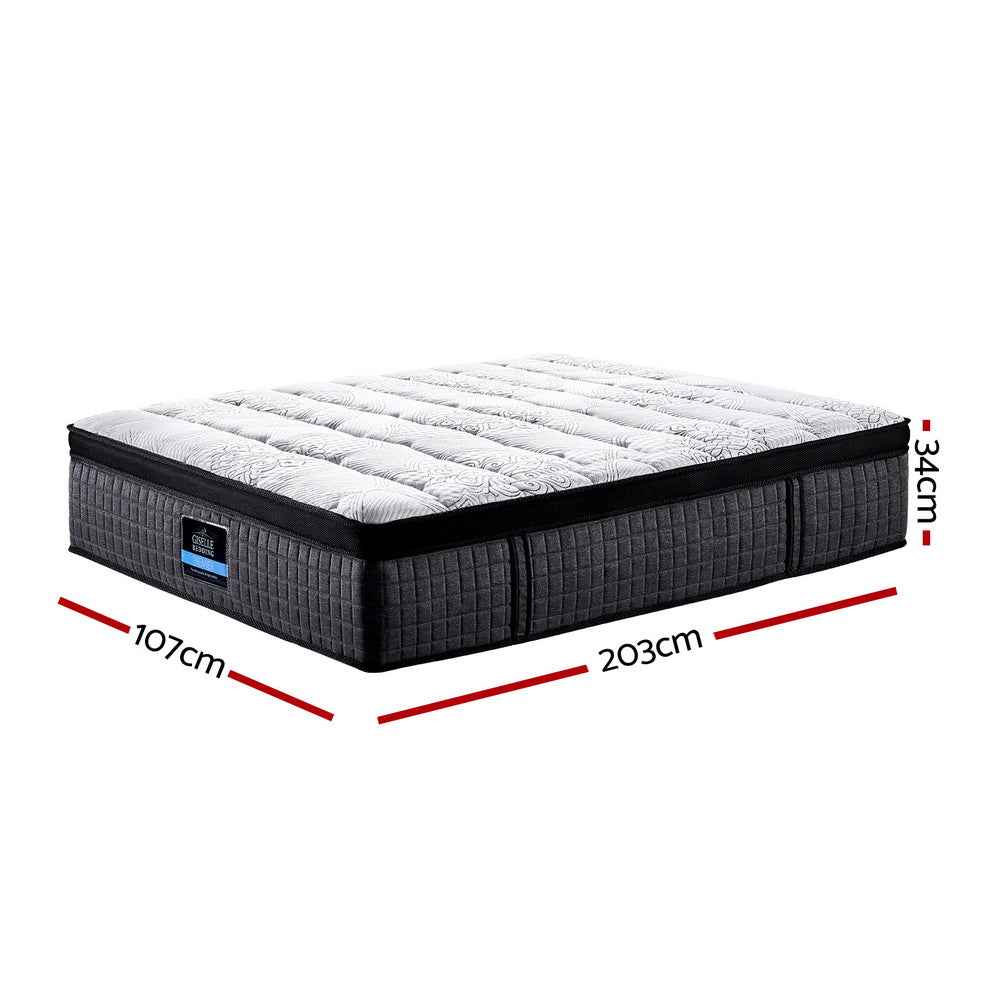 Giselle Mattress 9 Zone Pocket Spring Latex Foam Medium Firm 34cm King Single-1