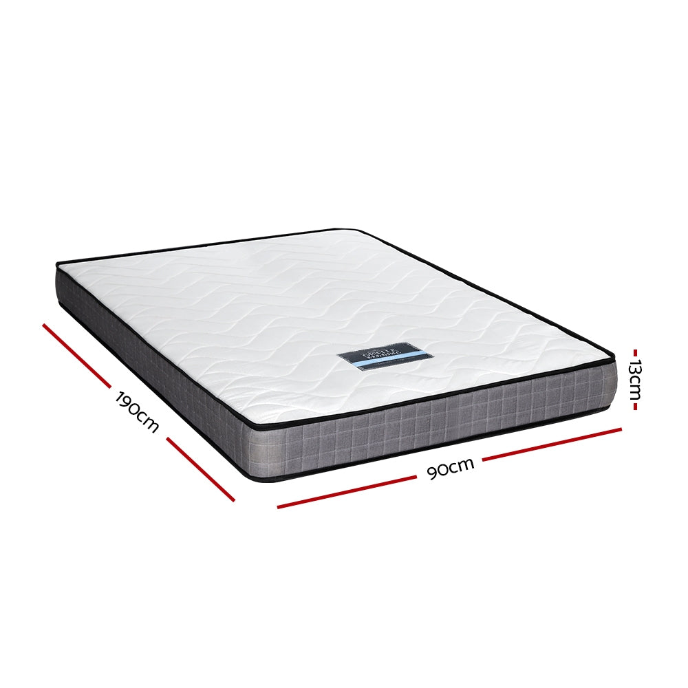 Giselle Mattress Medium Firm Mattresses Tight Top Bed Bonnel Spring 13cm SINGLE-1