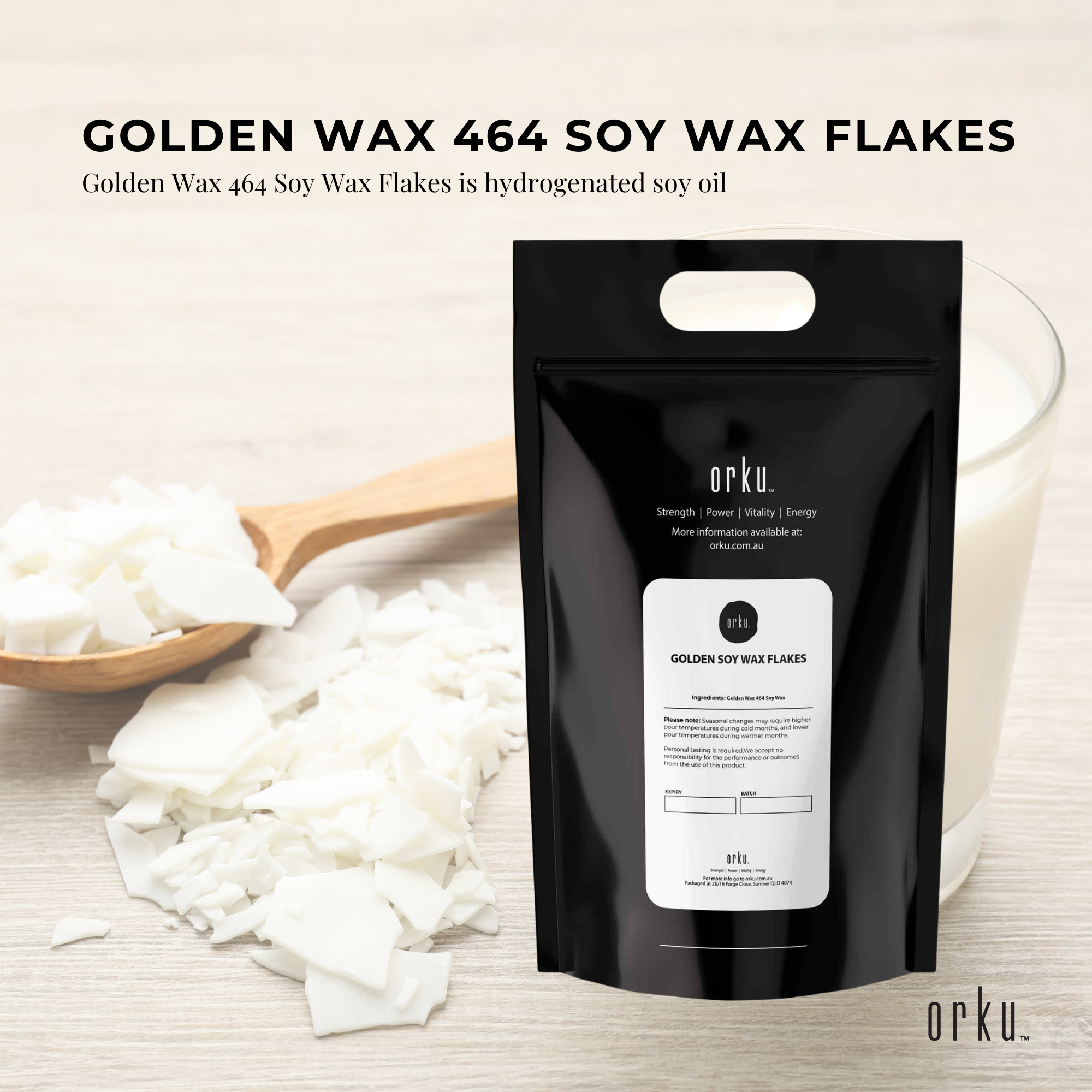 Golden 464 Soy Wax Flakes - 100% Pure Natural DIY Candle Melts Chips - Bulk-3