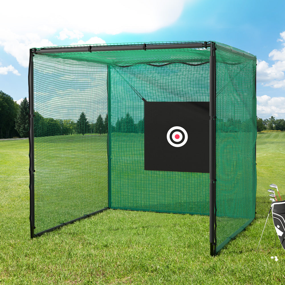 Golf Practice Cage 3M Hitting Net with Steel Frame Football Baseball Training-7