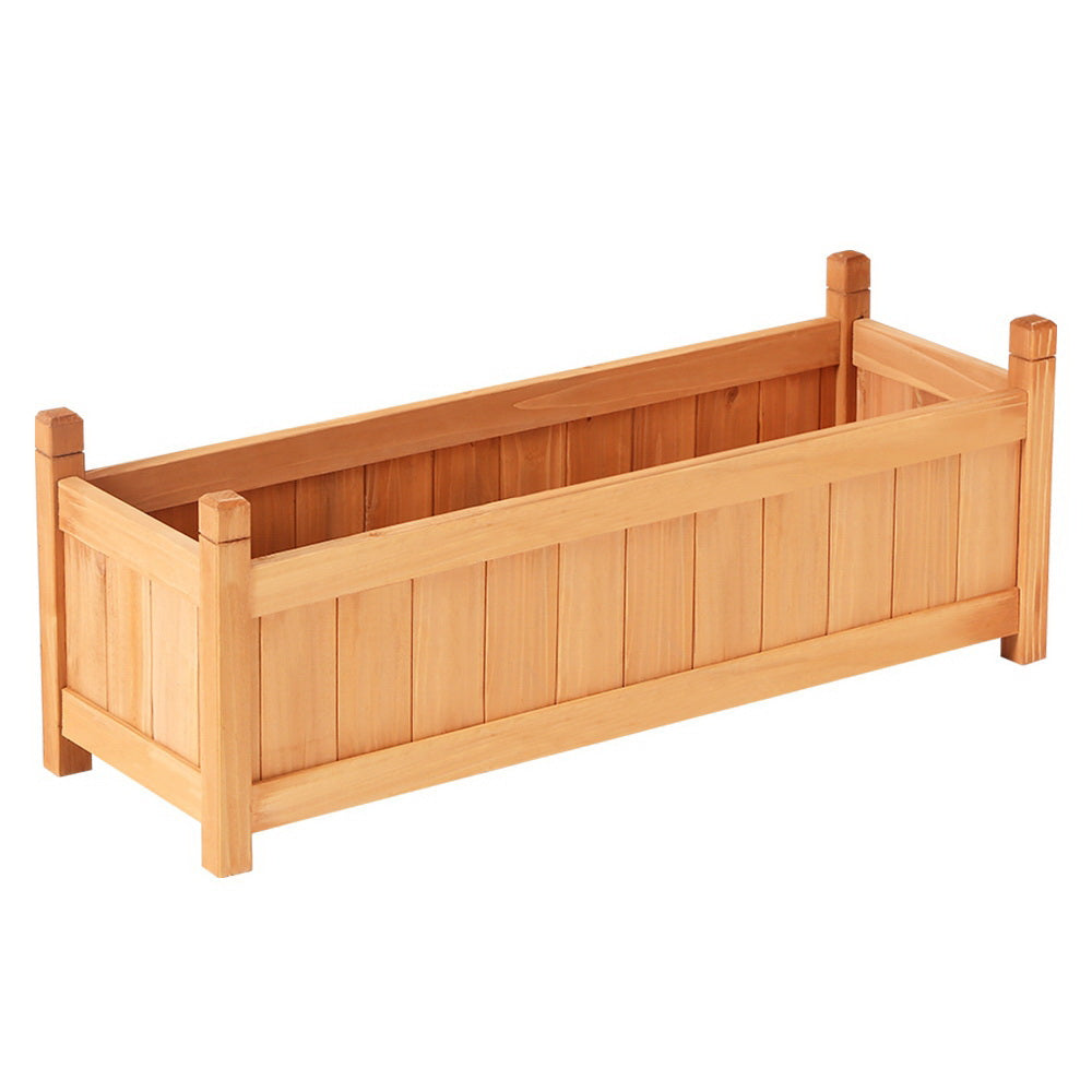 Greenfingers Garden Bed Raised Wooden Planter Outdoor Box Vegetables 90x30x33cm-0