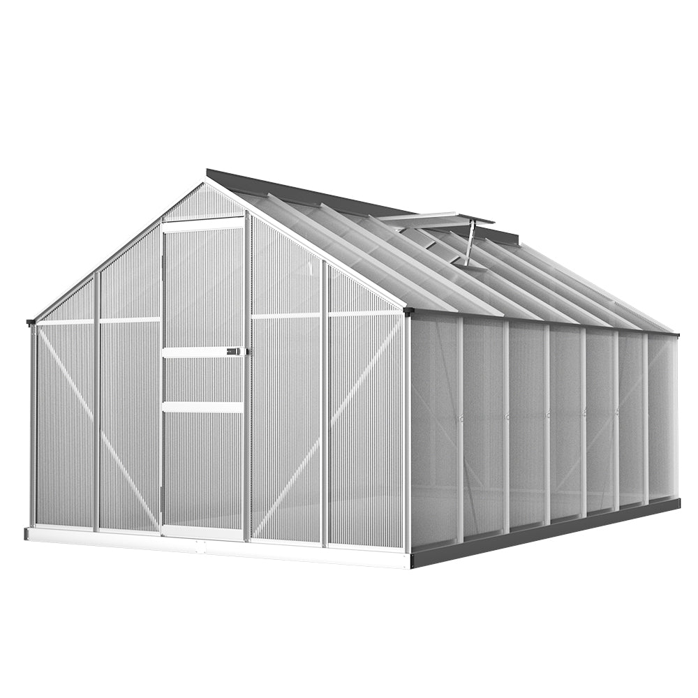 Greenfingers Greenhouse Aluminium Green House Polycarbonate Garden Shed 4.2x2.5M-0