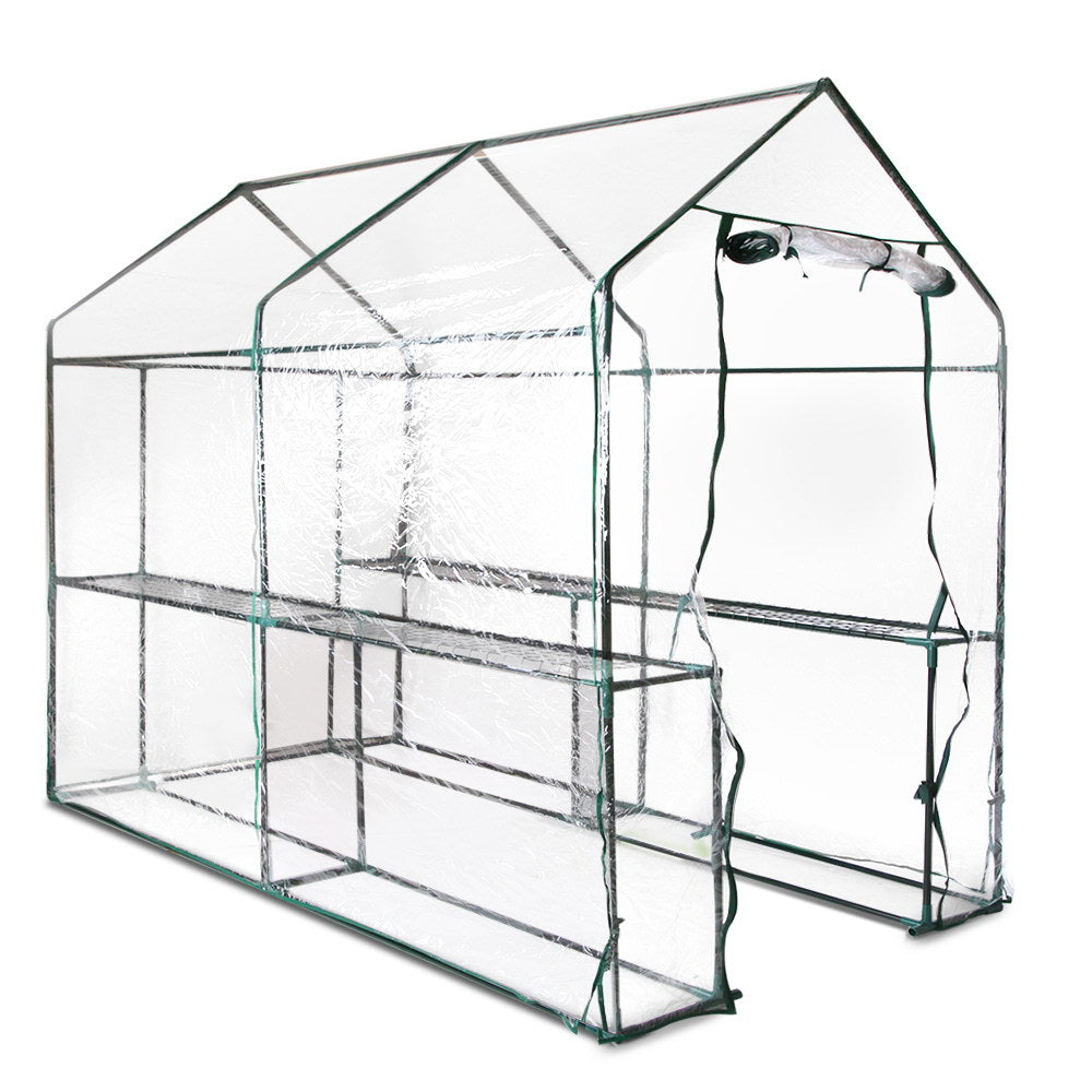 Greenfingers Greenhouse Garden Shed Green House 1.9X1.2M Storage Greenhouses Clear-0