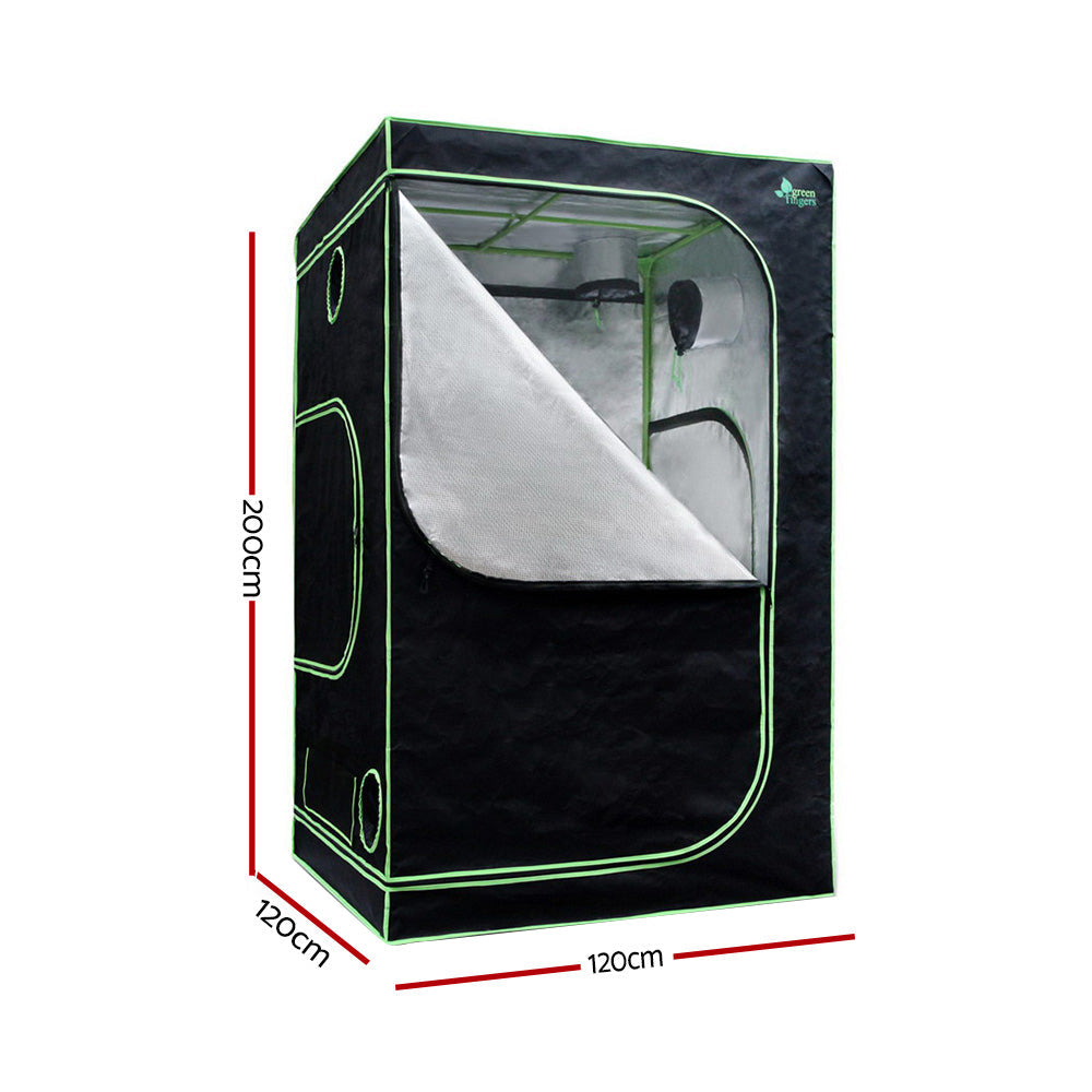 Greenfingers Grow Tent 1200W LED Grow Light 120X120X200cm Mylar 6" Ventilation-1