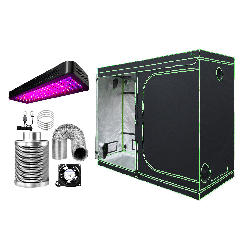 Greenfingers Grow Tent 2000W LED Grow Light 240X120X200cm Mylar 6" Ventilation-0