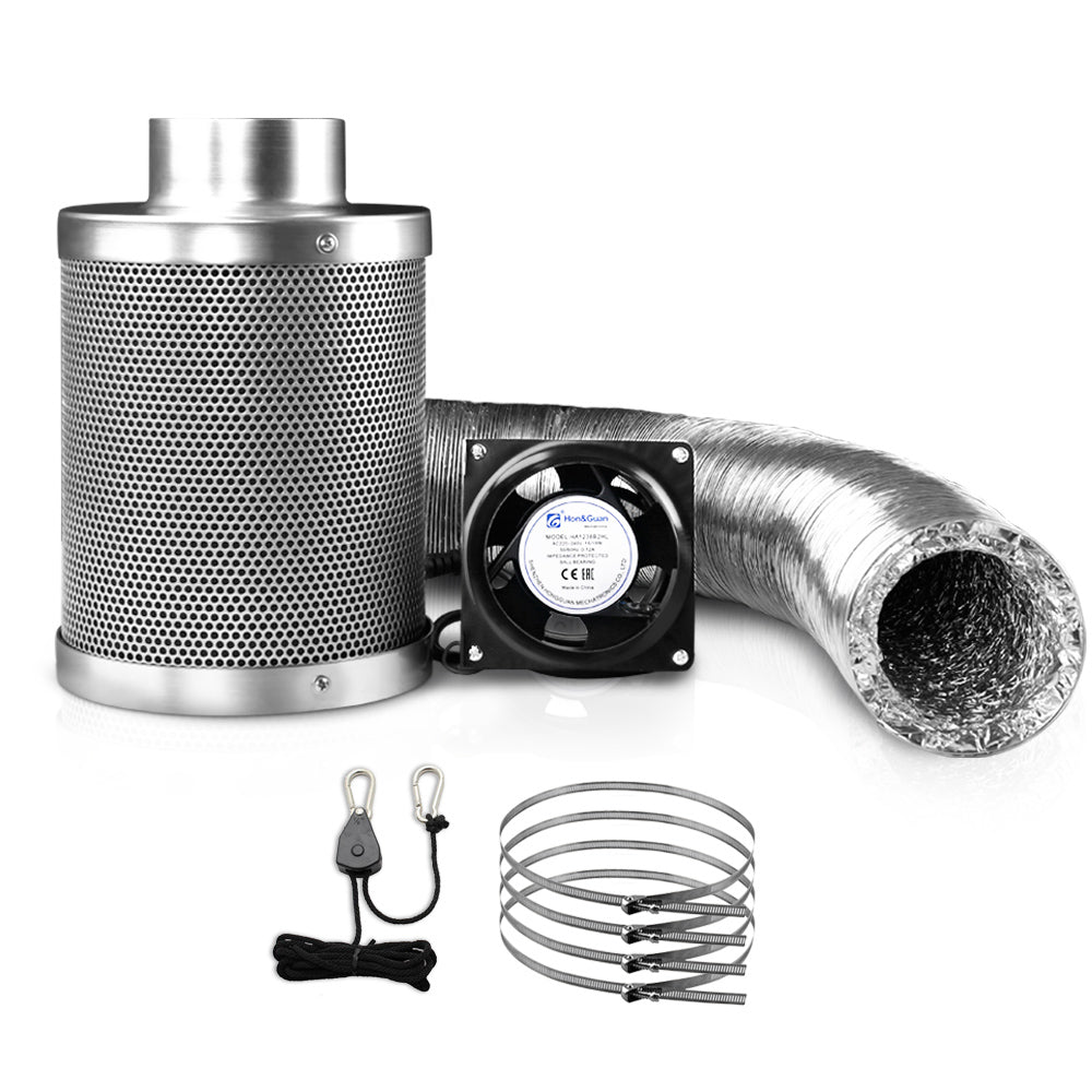Greenfingers Ventilation Fan and Active Carbon Filter Ducting Kit-0