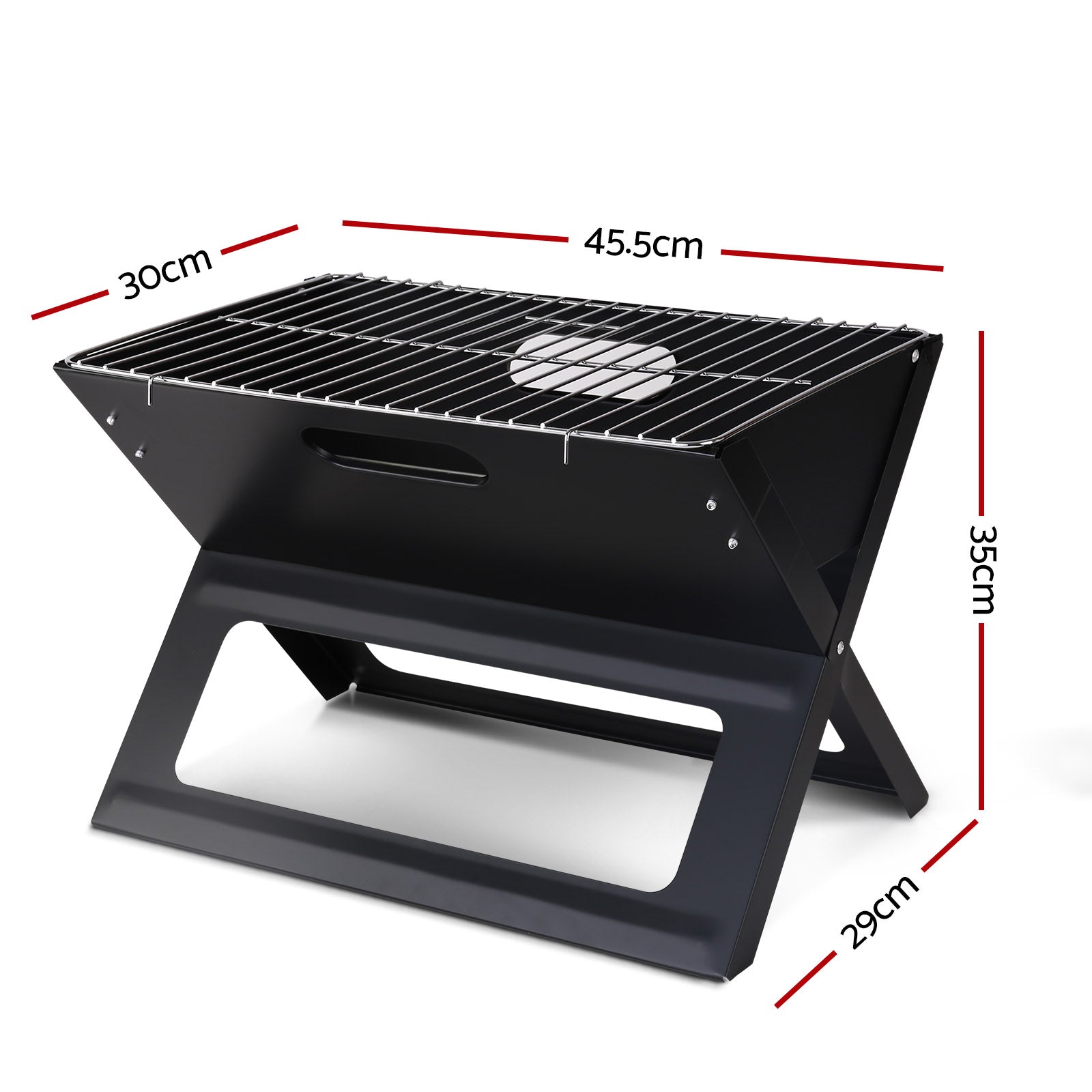 Grillz Notebook Portable Charcoal BBQ Grill-1