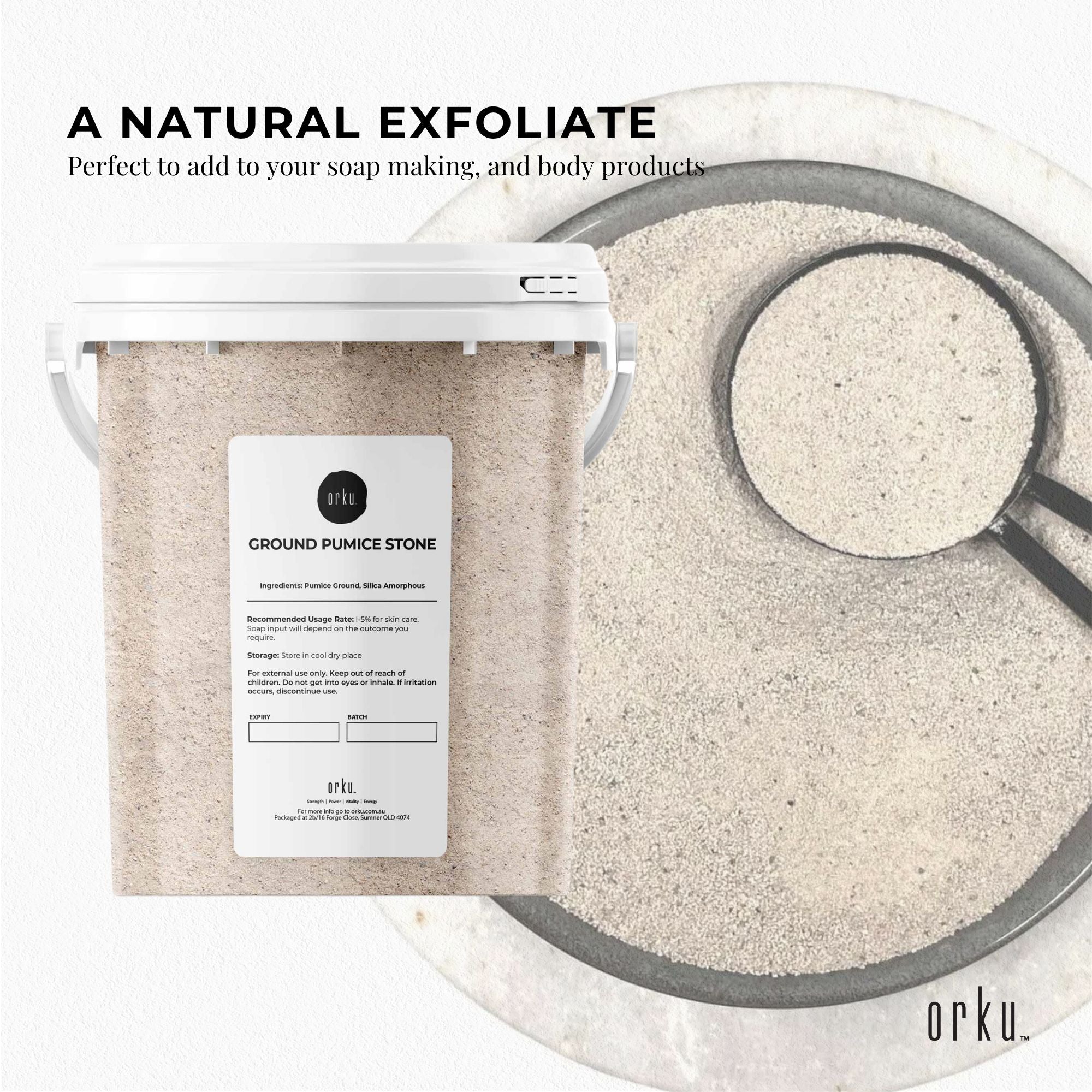 Ground Pumice Stone Granular Powder Tub Eco Exfoliant Body Scrub Soap Additive-4
