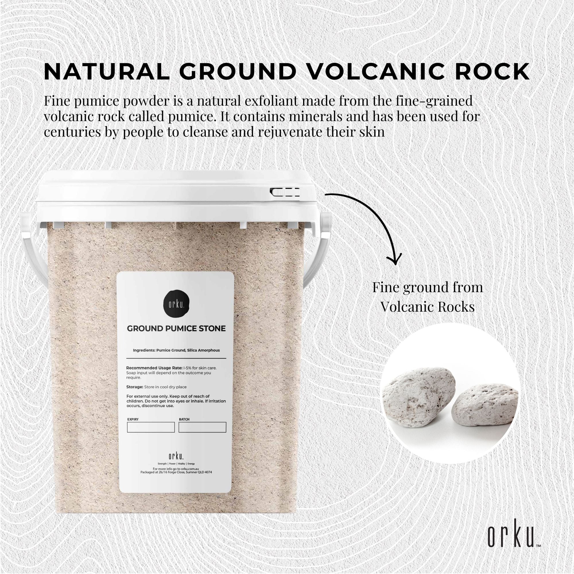 Ground Pumice Stone Granular Powder Tub Eco Exfoliant Body Scrub Soap Additive-6