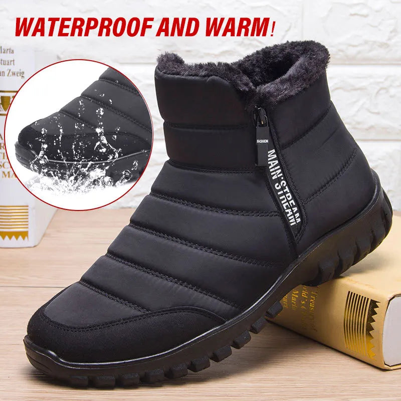 Winter Men Ankle Snow Boots Waterproof Non Slip Shoes for Men Casual Keep Warm Plush Plus Size Couple Footwear Chaussure Homme