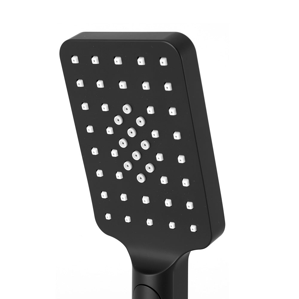 Handheld Shower Head 3.1'' High Pressure 3 Spray Modes Square Black-2