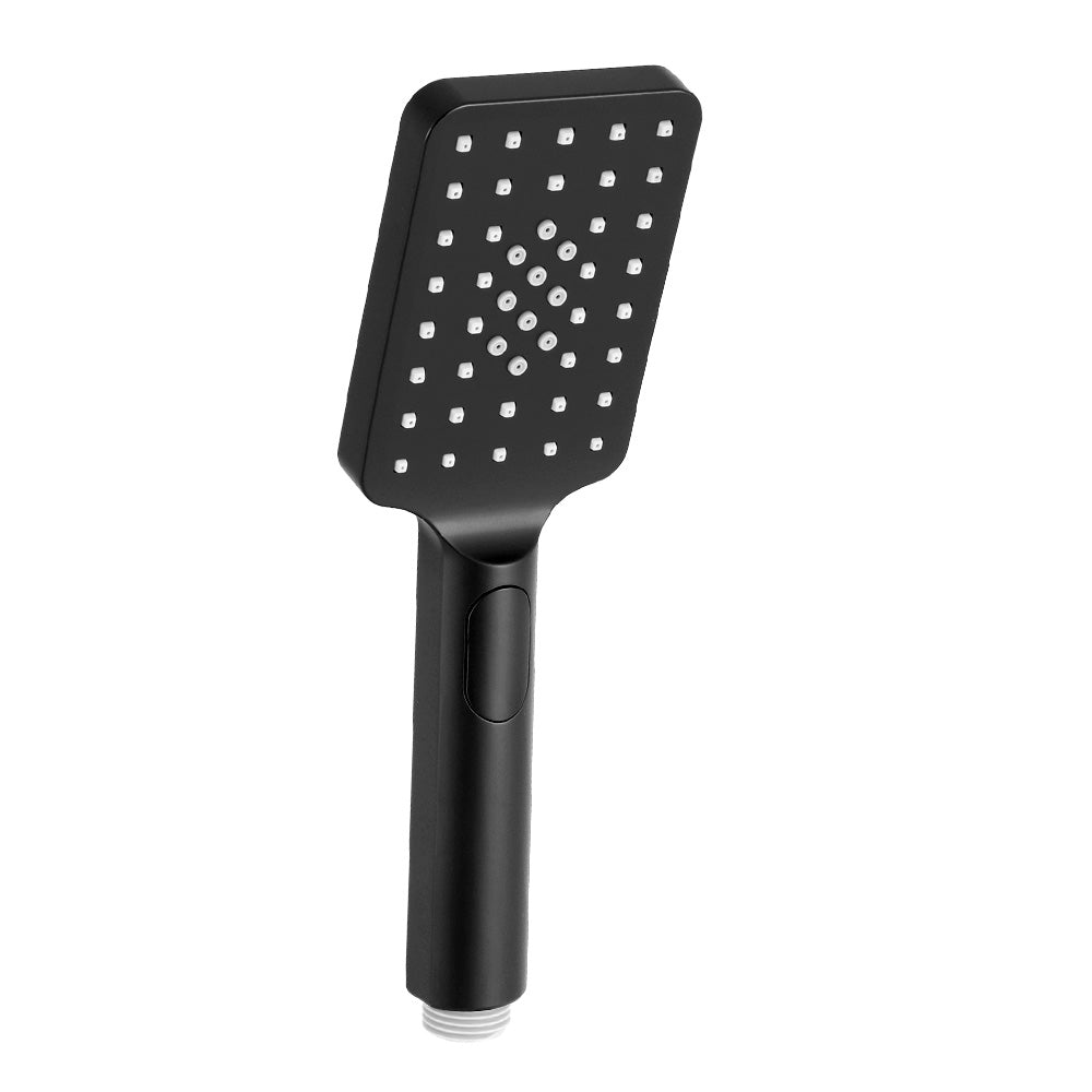 Handheld Shower Head 3.1'' High Pressure 3 Spray Modes Square Black-0