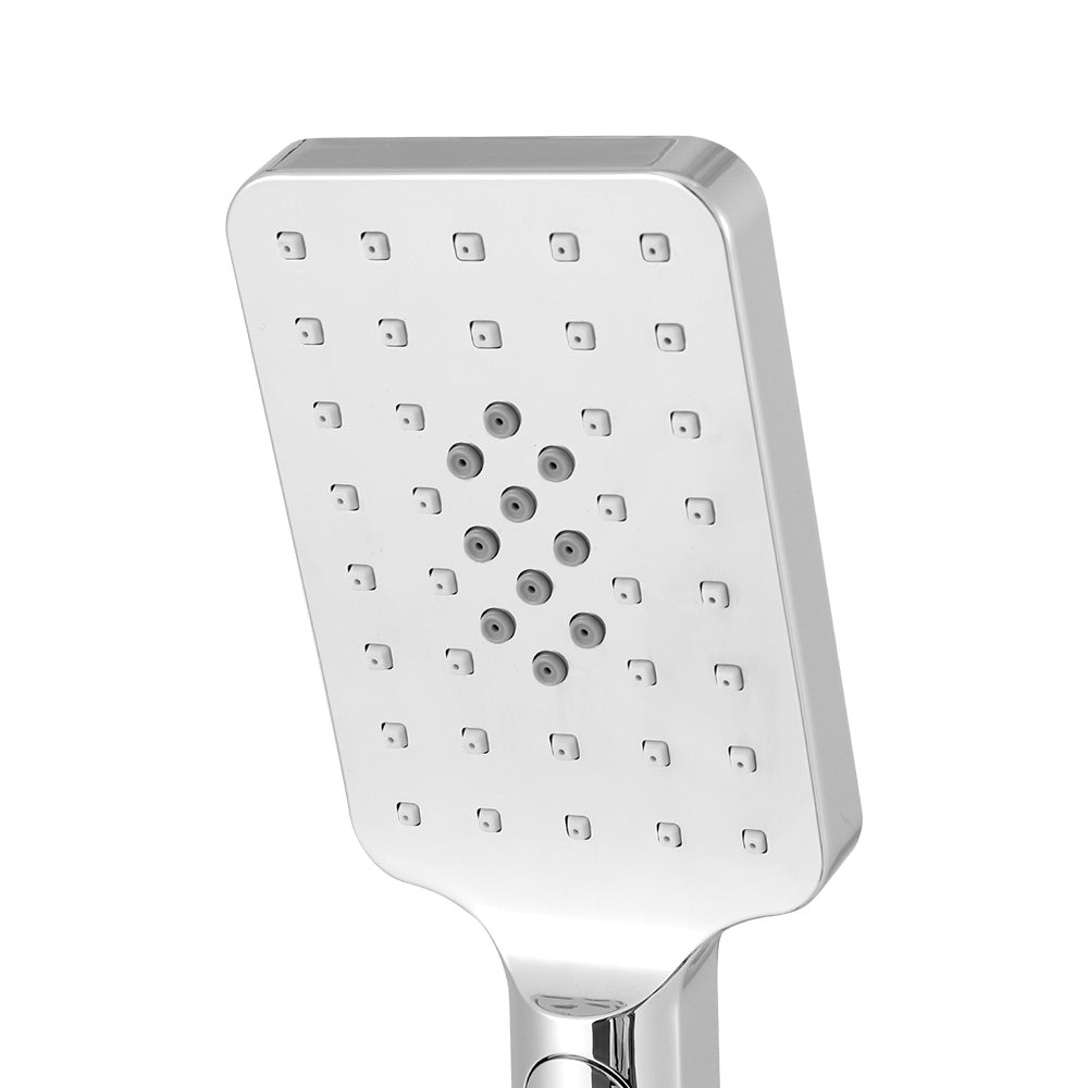 Handheld Shower Head 3.1'' High Pressure 3 Spray Modes Square Chrome-2