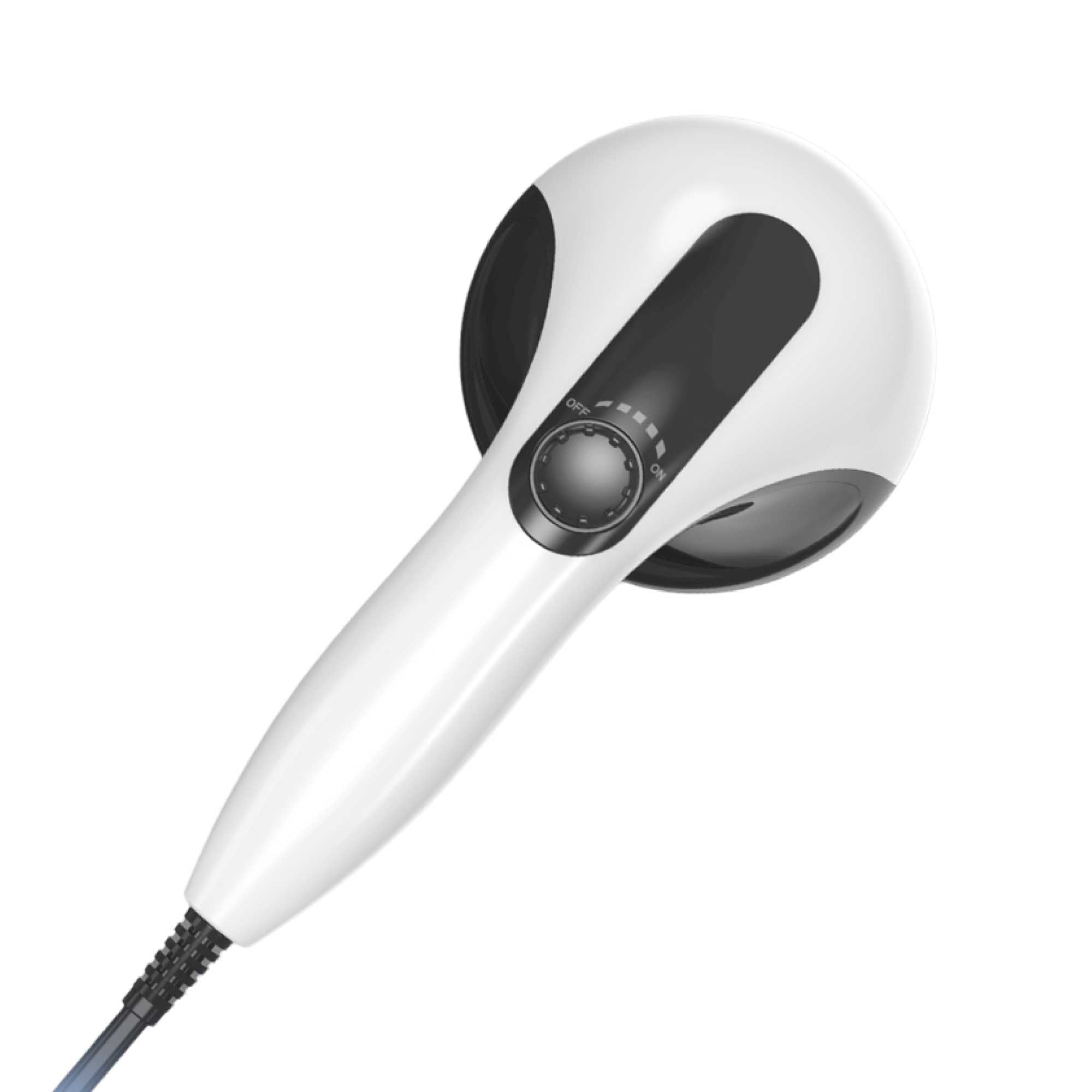 Handheld Vibration Massager Black - 4 Interchangeable Heads Adjustable Speed-4