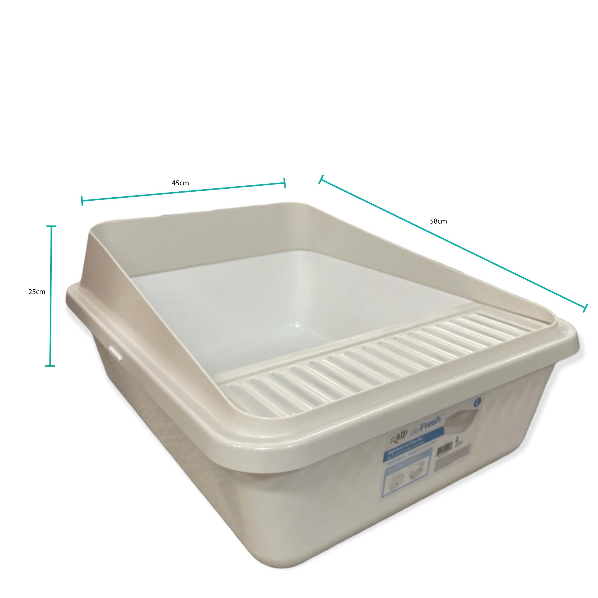 High Back Cat Litter Tray - Pet Fresh Clean Kitten Toilet Box-5