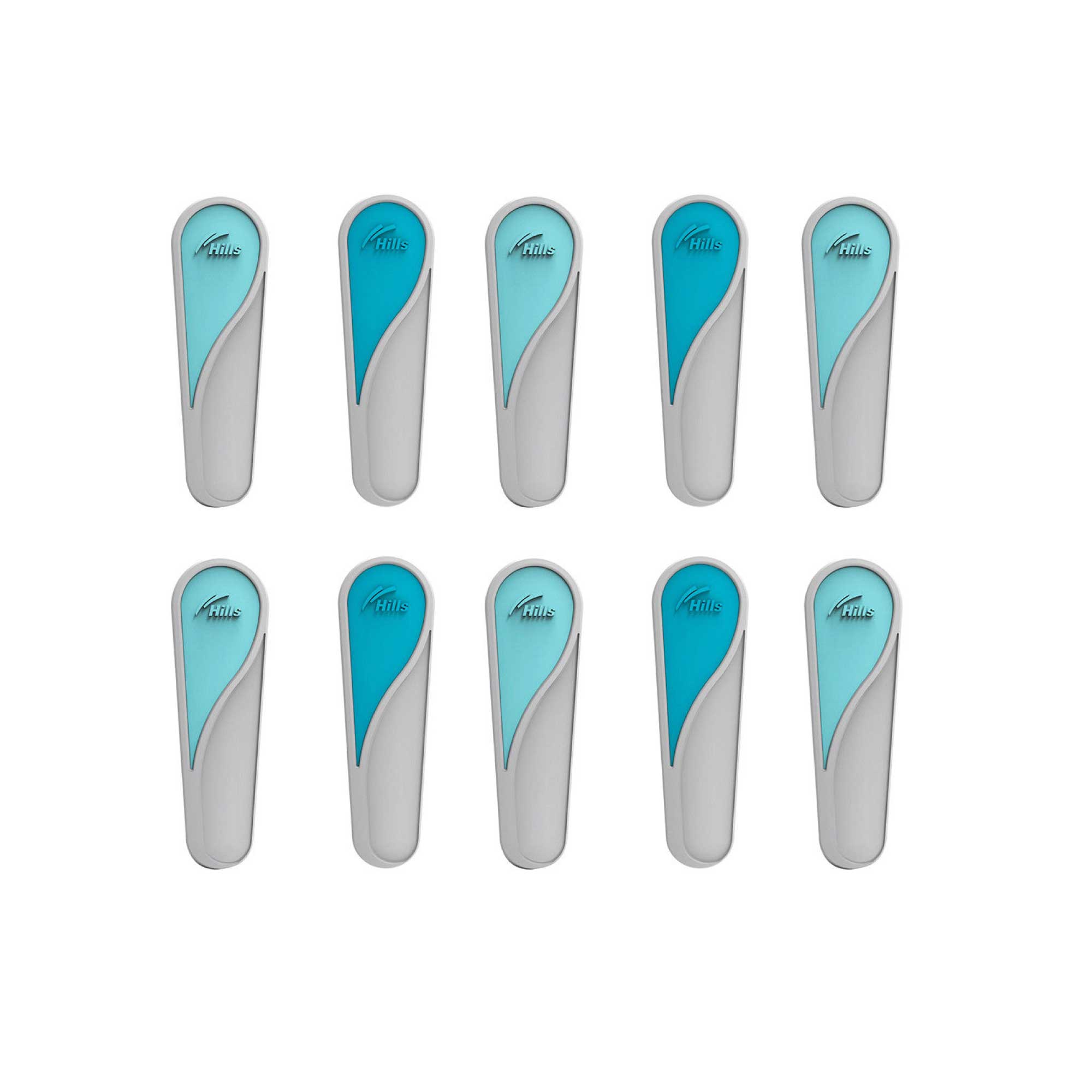 Hills 10 Pck Clothes Pegs Soft Grip Plastic Rubber UV Rust Resistant Washing Peg-0