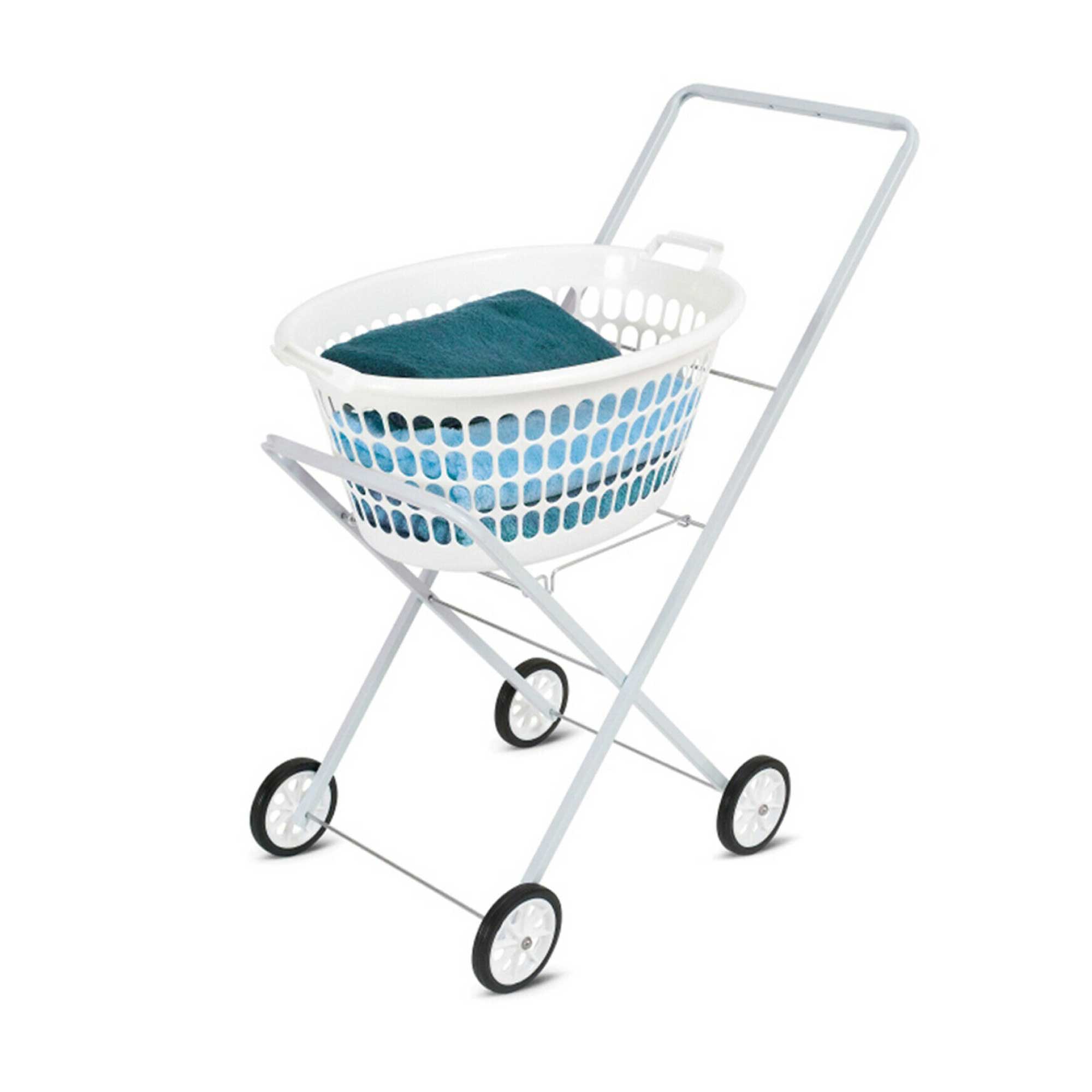 Hills Classic Laundry Trolley For Clothes Washing Basket Collapsible Wheels Cart-1