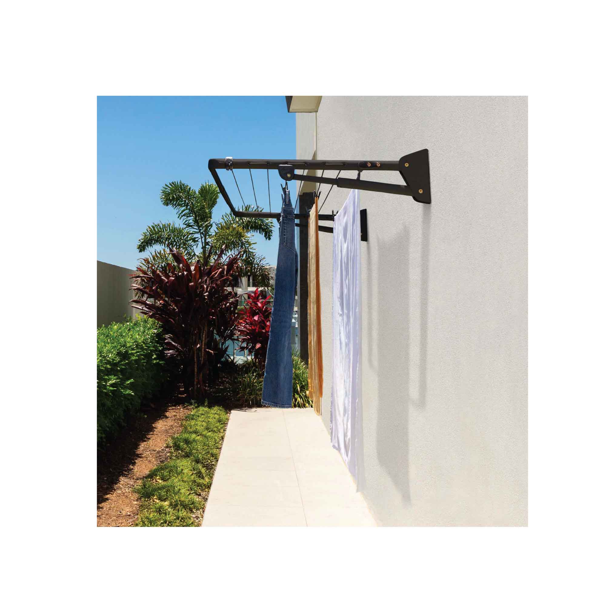 Hills Mini Frame Folding Clothesline Monument 8.4m Mounted Washing Clothes Line-1