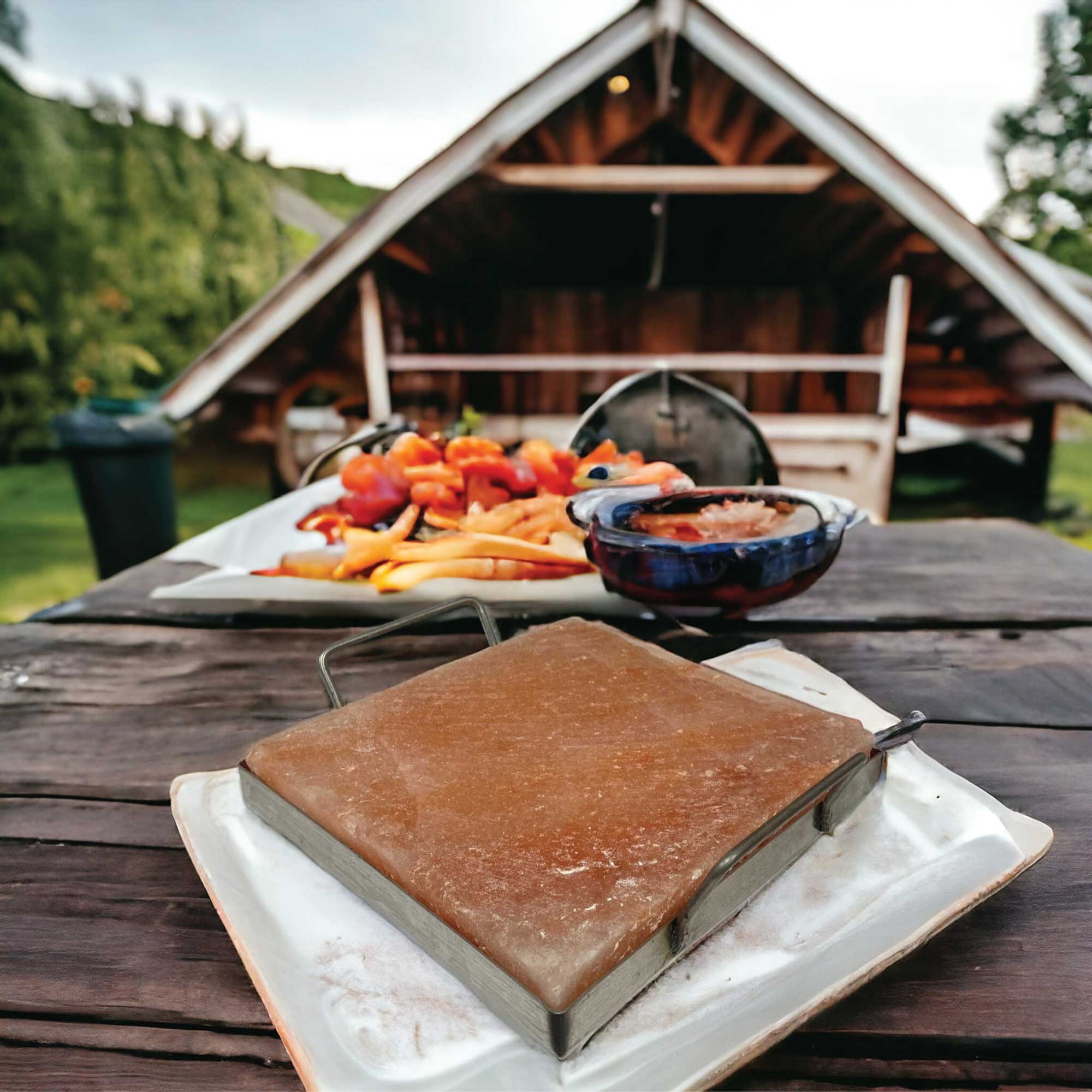 Himalayan Pink Salt Cooking Block and Tray - Slab Tile-2