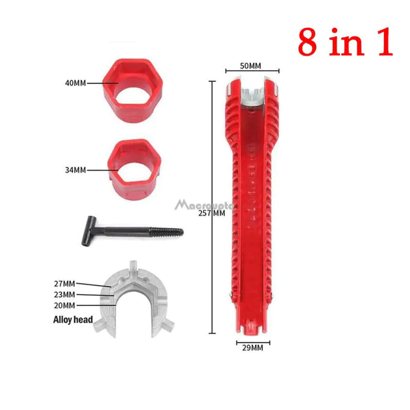 8-in-1 or 5-in-1 Flume Wrench Sink Faucet Plumbing Tools