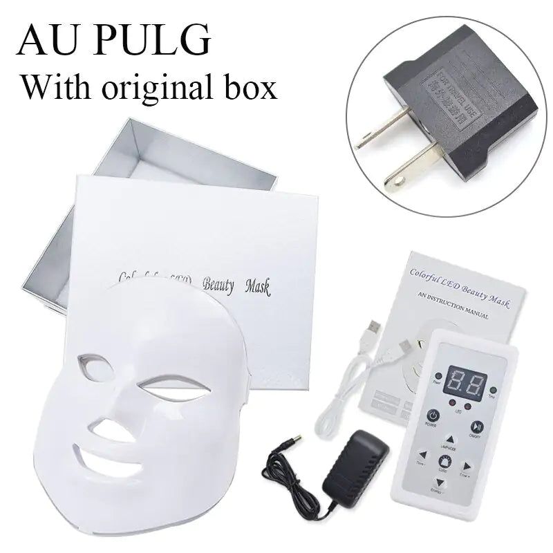 USB 7 Colors LED Facial Mask