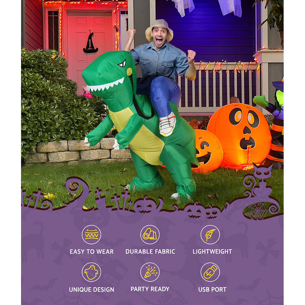 Inflatable Costume Suit Dinosaur Adult Fancy Dress Blow up Halloween Party-4