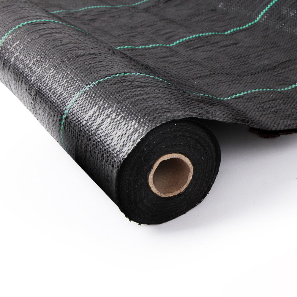 Instahut 1.83m X 100m Weedmat Weed Control Mat Woven Fabric Gardening Plant PE-0