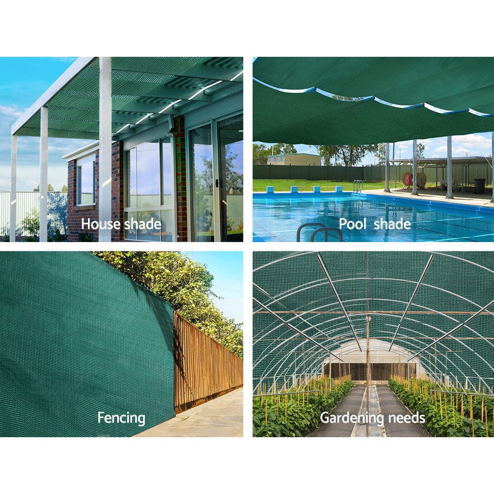 Instahut 1.83x20m 30% UV Shade Cloth Shadecloth Sail Garden Mesh Roll Outdoor Green-3