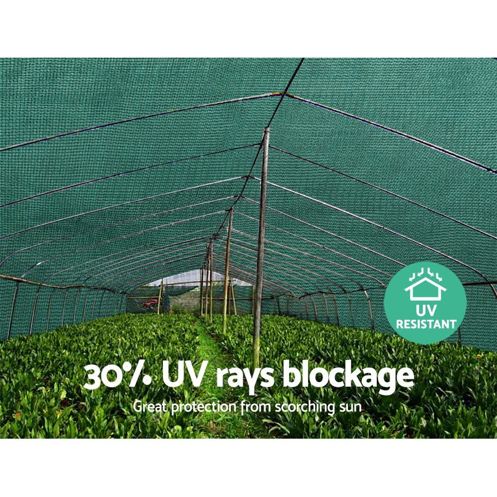 Instahut 1.83x20m 30% UV Shade Cloth Shadecloth Sail Garden Mesh Roll Outdoor Green-5