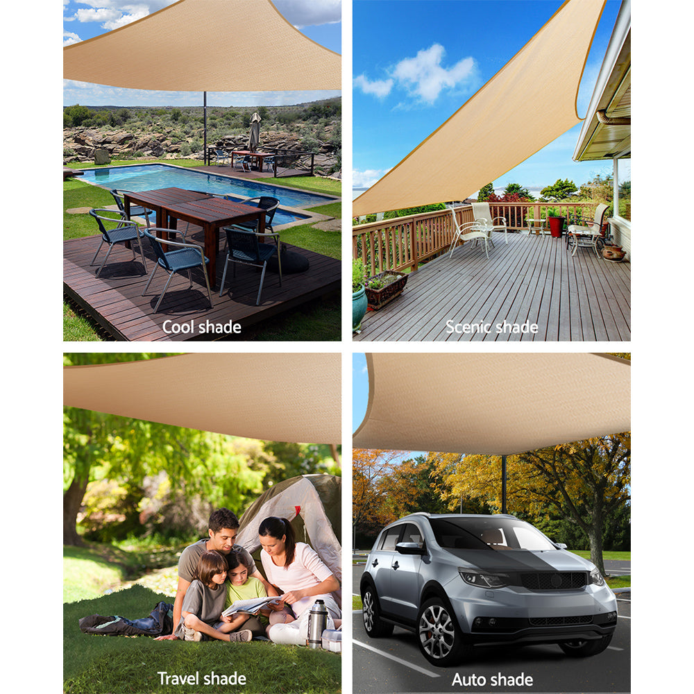 Instahut 280gsm 5x7m Sun Shade Sail Canopy Rectangle-3